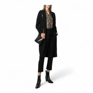 Nili Lotan Makenna 100% Cashmere Relaxed Midi Open Cardigan Sweater, One Size